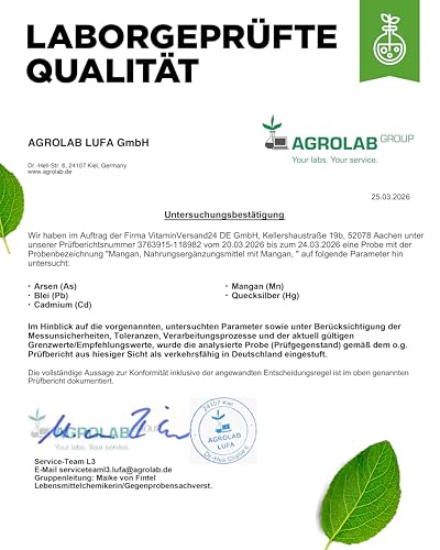 vit4ever Mangan 10 mg - 365 Tabletten für 1 Jahr - Hohe Bioverfügbarkeit durch Mangan Bisglycinat - Ohne unnötige Zusätze - essentielles Spurenelement - Vegan