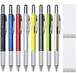 WEFR Multitool Pen and Ink Pen Set of 28 Pack 6 in 1 Screwdriver Tool Caliper Level Meter Scale Ballpoint Pen Capacitive Advertising Touch Ballpoint Pen