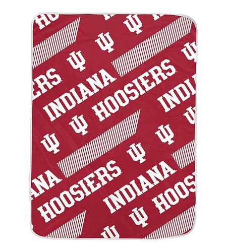 NCAA Indiana Hoosiers Slanted Half Wordmark Ultra Soft Blanket