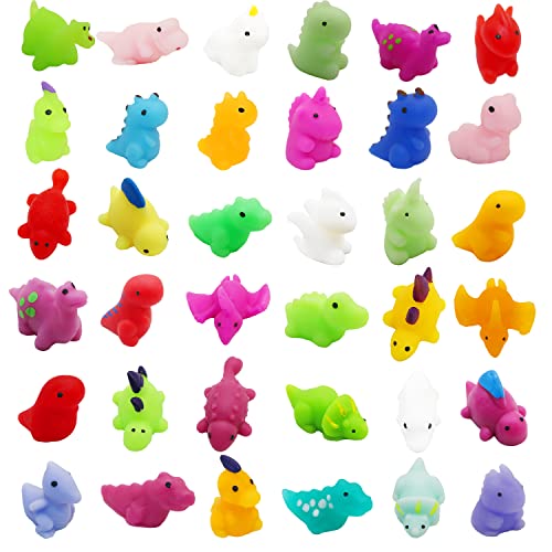 36PCS Dinosaur Mochi Squishies, Dinosaur Kawaii Squishy Toys, Dinosaur Squishy Toys, Mini Squishies Stress Relief Toys for Kids Boys Girls Classroom Dinosaur Birthday Party Decorations Favors Gift