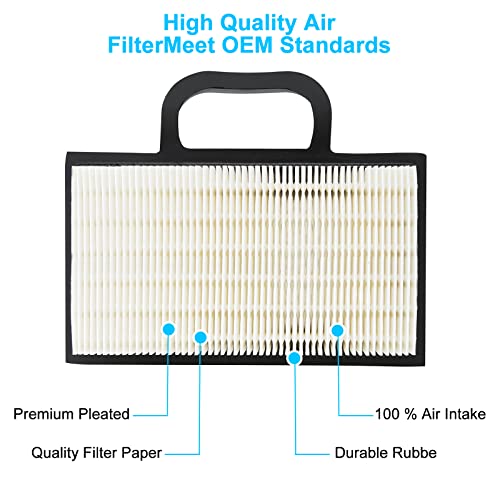 791230 Carburetor, 499486S Air Filter Compatible With B&S 407777 20Hp 21Hp 23Hp 24Hp 25Hp V-Twin Engine, 699709 Tune Up Kit For John Deere Mia10632 La150 La145 La130 L120 Lawn Mower #TOP6