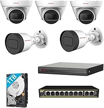 CP PLUS 4MP IP Night Vision with Audio Recording 5 CCTV Camera Set with (8 CH NVR,Outdoor bullete-2Nos,Indoor Dome-3Nos,8+2 Port POE Switch-1Nos,1TB Hard Drive