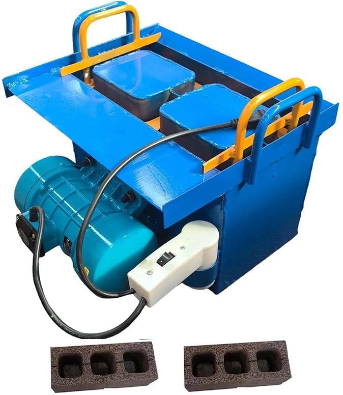 Electric Concrete Block Maker - 45-Second Hollow Brick Press, 30 Blocks/Hour, 23kN Pressure, 550W Power for DIY Construction, Paving, Roads, and Outdoor Projects