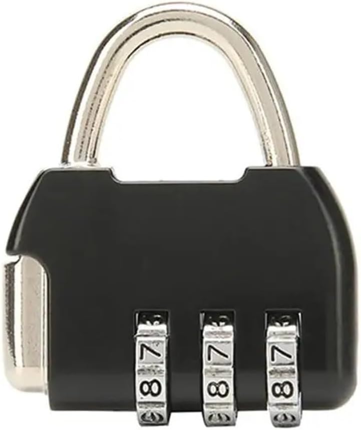 4 Digit Password Lock Zinc Alloy Padlock Backpack Zipper 1Pcs(01-3 Digit)