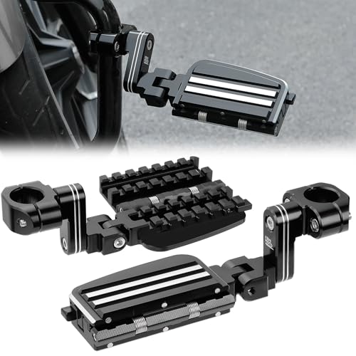 KEMIMOTO CNC Aluminum Highway Pegs with Expandable Heel Rests 1.25