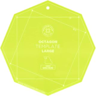 MISSOURI STAR QUILT Template Octagon, 10'' | Acrylic Ruler for Layer Cake Fabric and Precut Quilting Squares | Essential Quilt Supplies for Cutting Patterns and Patchwork, Green, NOT5972
