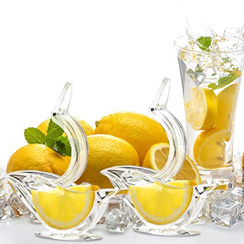 Bird Lemon Squeezer Lime Squeezer Lemon Slice Squeezer Manual Lemon Juicer, Acrylic Manual Lemon Slice Squeezer Portable Transparent Fruit Juicer For Kitchen (5 Pcs) #TOP3