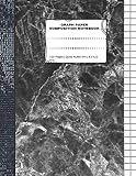  Graph Paper Composition Notebook: 110 Pages  Quad Ruled 4x4  8.5\" x 11\": Marble Large Notebook with Grid Paper  Math Notebook For Students