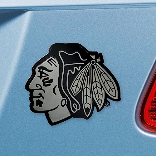FANMATS 14791 Chicago Blackhawks 3D Chrome Metal Auto Emblem