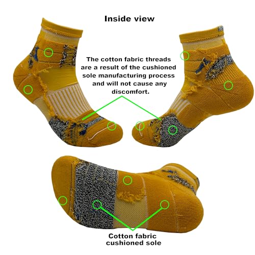 ASTRALUX Running Socks 3 Pairs Cushioned Anti-Blister Athletic Basketball Hicking Socks3