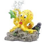 Ulifery Aquarium Decor Cute Fish Tank Ornaments with Bubbler for Betta Small for 1-20 Gallon Tank
