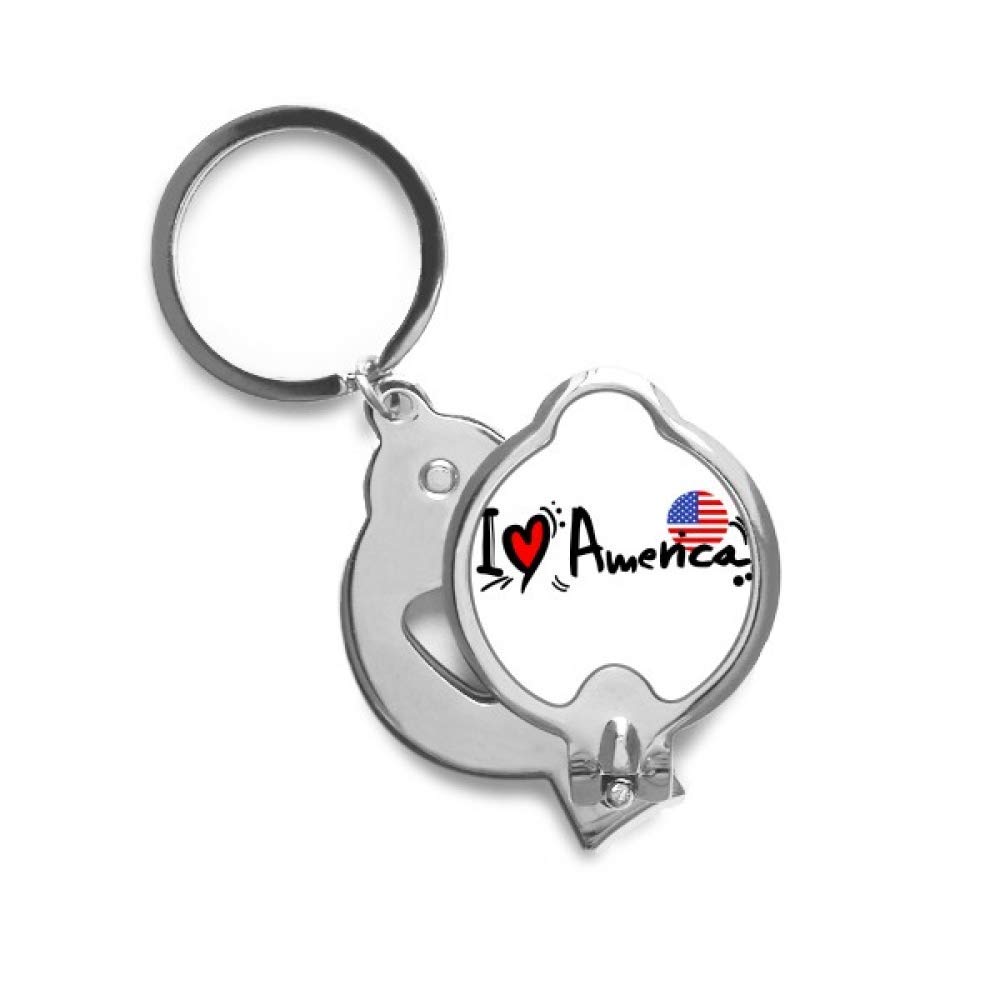 Coupe-ongles cœur drapeau USA accessoire manucure pédicure coupe-ongles compact - 4