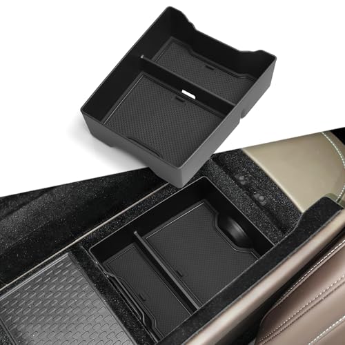 Boîte de rangement console centrale Smart 5 2024 2025 en ABS noir