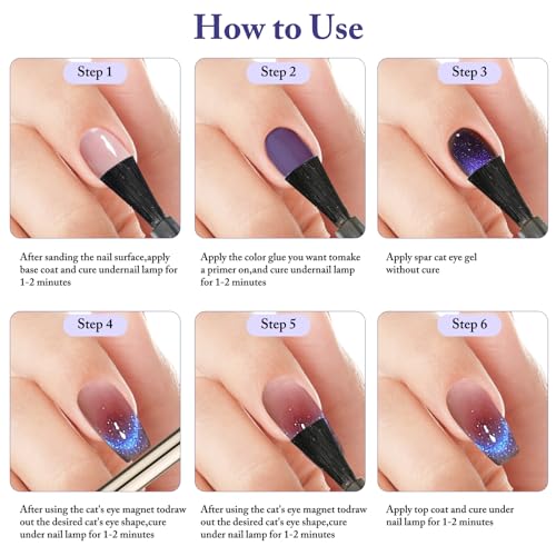 Esmalte Gel Cat Eye Crushed Diamond 15ml con Imán miniatura 6