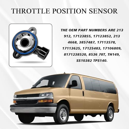 Hirificing TPS Sensor Throttle Body Position Sensor Replaces OEM #17123855 17123852 213-4668 213-912 977-030, Compatible with Chevrolet GMC Buick Century Savana Silverado Sierra C1500 K2500