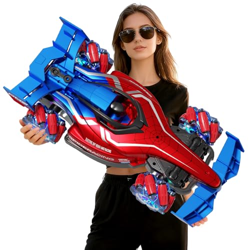 4DRC Coche teledirigido de Spider RC con luz y música, rotación rápida de 360 grados, juguetes para niños de 6, 7, 8, 9, 10, 11 y 12 años