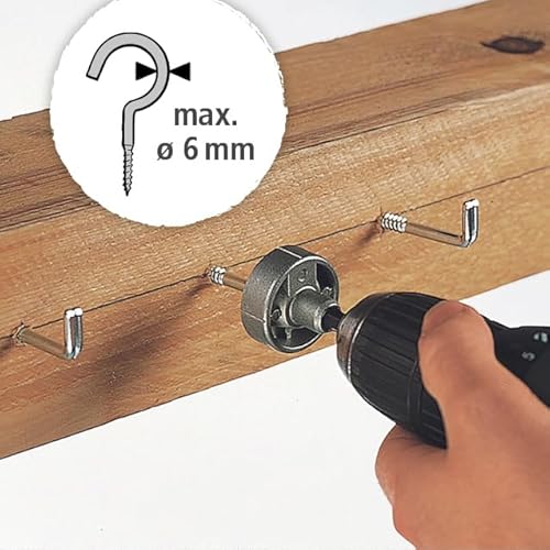 wolfcraft Hakenschraubendreher I 2419000 I Zum einfachen Befestigen von Haken- und Ringschrauben inkl. T-Handgriff