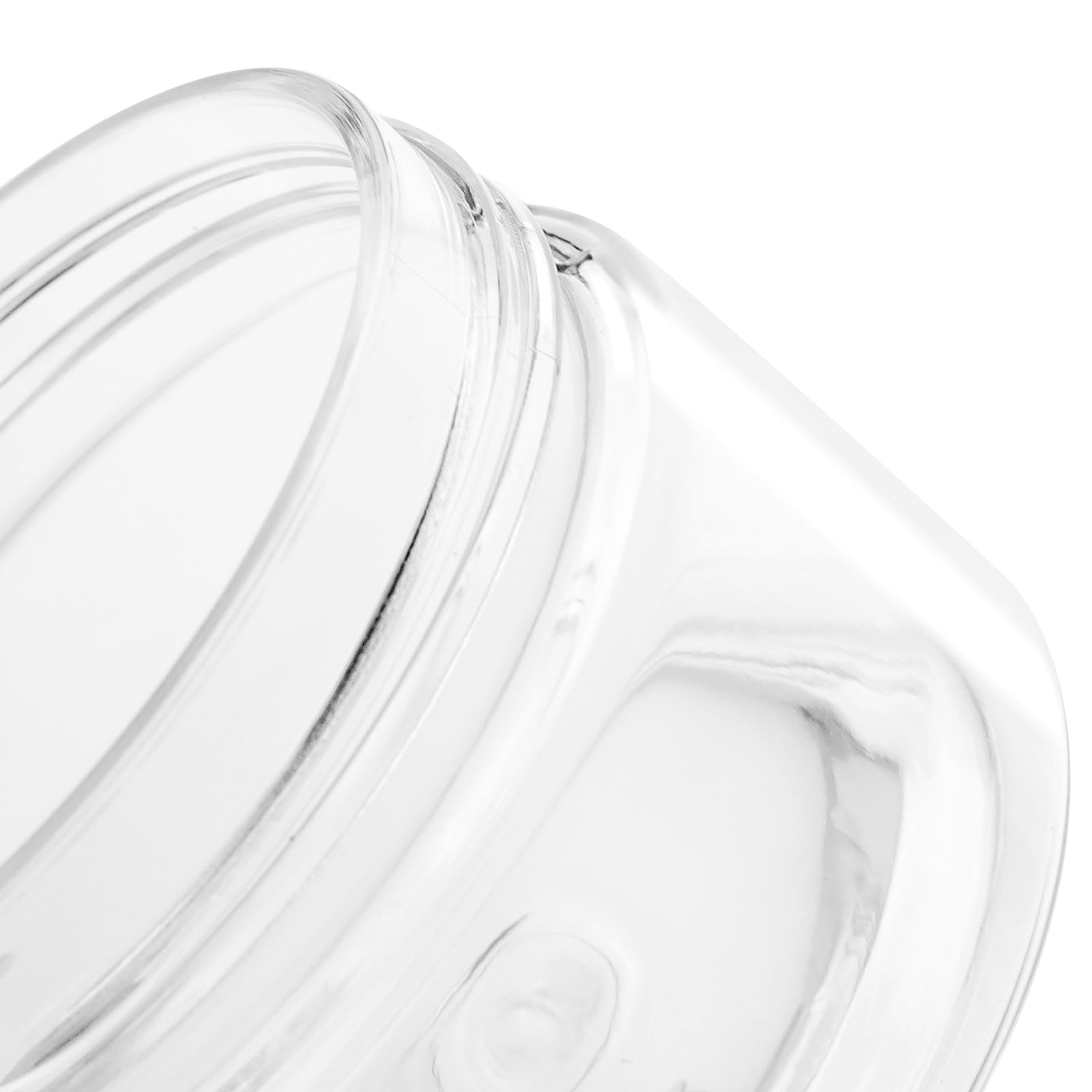 MUKLEI 50 barattoli per cosmetici in plastica trasparente da 30 ml con coperchio in alluminio, mini barattoli per campioni di plastica, artigianato fai da te, 32 mmx50 mm