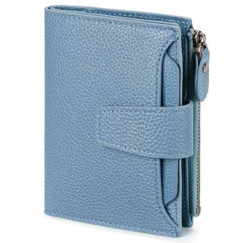 FALAN MULE Small Wallet for Women Leather Bifold Compact RFID Blocking Small Womens Wallet Purse