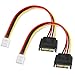 Electop 2 Pack 4 Pin Floppy Drive to 15 Pin SATA Male Power Cable