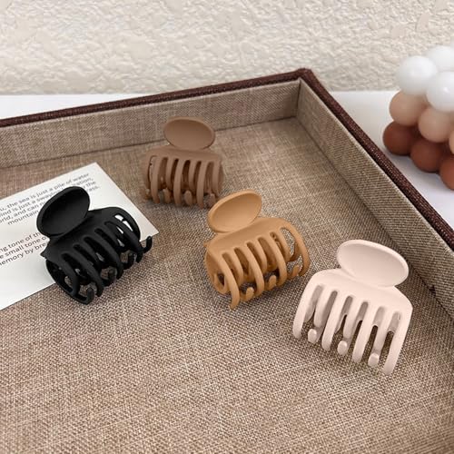 Aucuu Haarklammer Klein 8 Stück, Klauen Haarspangen, Mittelgroße Claw Clip, Small Hair Clip, Rutschfeste Haarspange, Haarspangen Damen für Dünnes Dickes Haar, Haarstyling-Zubehör für Frauen Mädchen