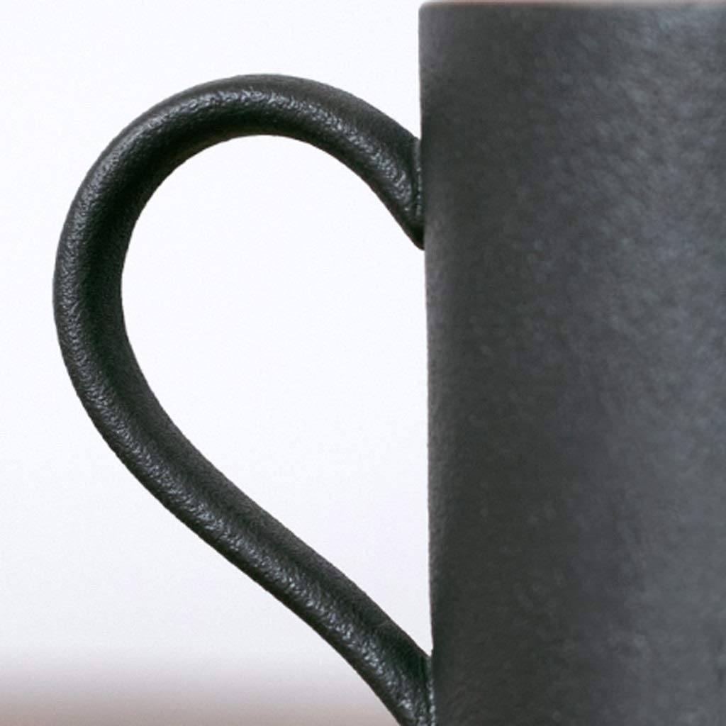 Kaffee-Becher Keramikbecher Große Kapazität Schwarzer Keramik Kapazität Becher Tragbare Kaffeetasse mit Deckel Teetasse Gesundheit (Color : 330ml)