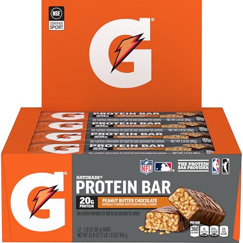 Gatorade Whey Protein Recover Bars, Peanut Butter Chocolate, 2.8 ...