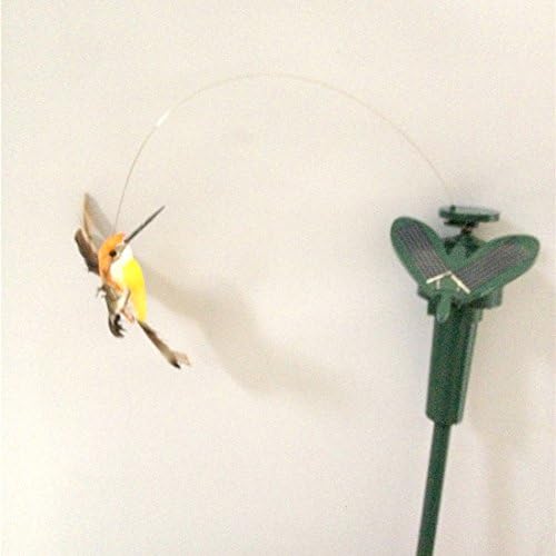 Luwu-Store Beautiful Solar Powered Flying Fluttering Hummingbird Flying Birds DIY Garden Home Decoration Random Style