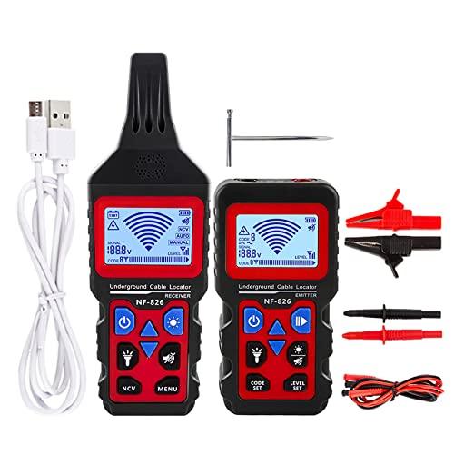 Noyafa Underground Cable Tester Locator Wire Tracker Detector, Detection Of Wall And Underground Cables, Electrical Lines, Water And Gas Supply Pipeline Path (Nf-826) #TOP5