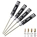 HobbyPark 1.5mm 2.0mm 2.5mm 3.0mm Hex Screw Driver Set Titanium Hexagon Screwdriver Wrench Tool Kit for RC Multi-Axis FPV Racing Drone RC Quadcopter Helicopter RC Car Models, 4PCS