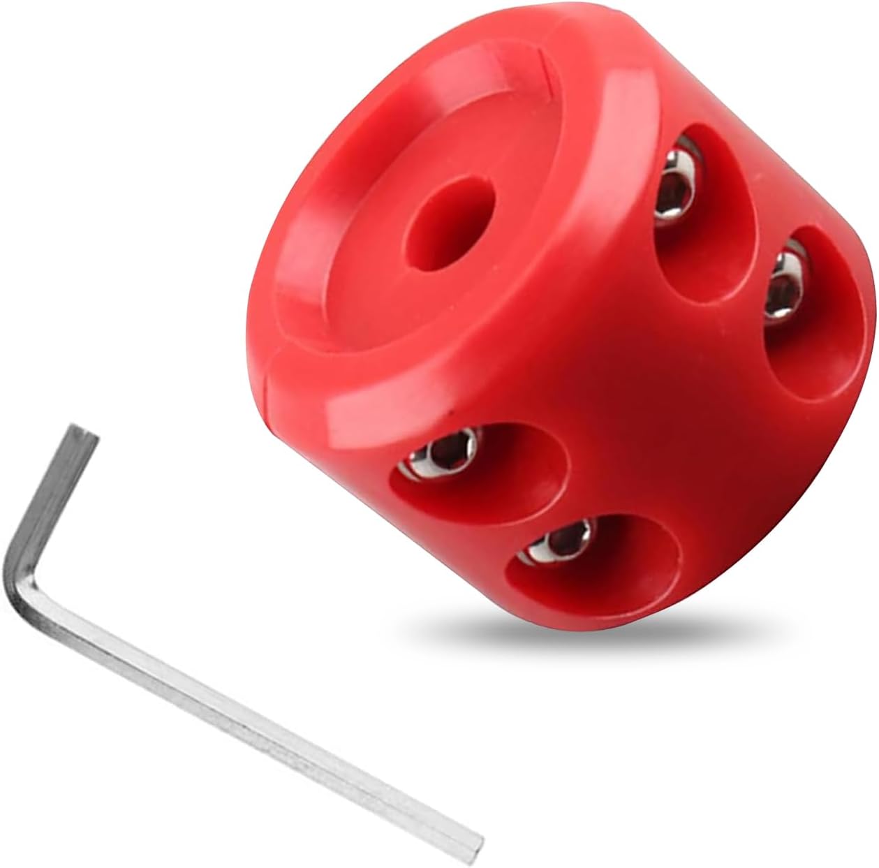 Winch Cable Hook Stopper, Vehicle Cable Protector with Allen Wrench Screw Nut, Anti-Breakage Rubber Winch Stopper for Wire & Synthetic Rope, Universal for Most ATVs, UTVs, Trucks (Red)