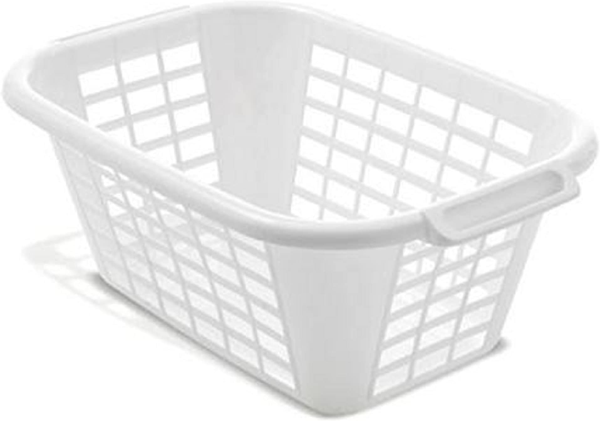 510610 Rectangular Laundry Basket in White, 1 - Pack