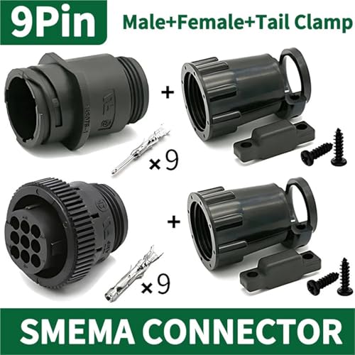 Sets de conectores AMP/TE tipo SMEMA SMT señal, 9p Male Female miniatura 2