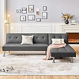 Einfach zu montieren – Bauen Sie den beiden Sofas in 3 Schritten und wenigen Minuten auf: Entfernen sie die Beine und das Zubehör, befestigen Sie die 5 Beine, drehen Sie das Sofa und schon ist es einsatzbereit.
