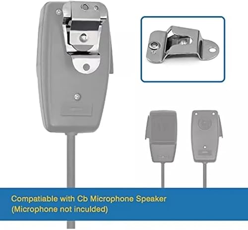 Miniatura 4 de Paquete de 2 clips de calidad para colgar micrófono, clip de clip atornillado compatible con CB Motorola Radio HLN9073B CDM1250 CDM750 GM300 M1225