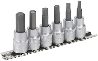 Sealey AK656 Metric Hex Key Socket Set, 3/8