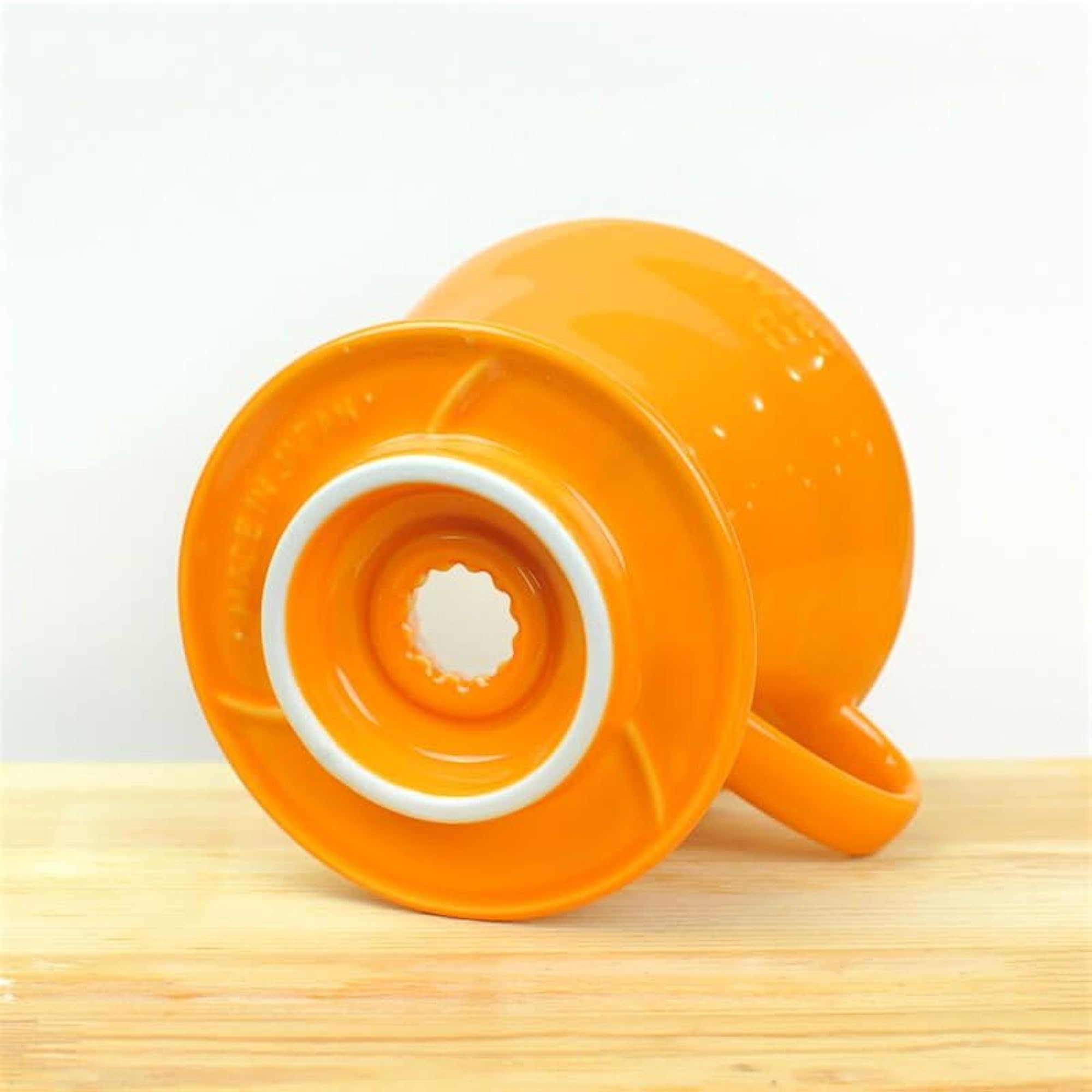 Orange V60 Ceramic Pour Over Coffee Dripper