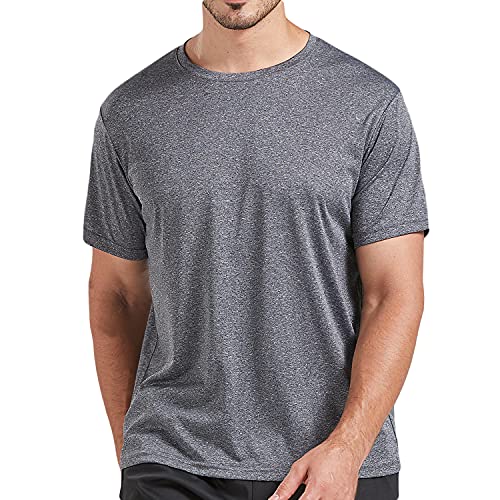5 Pack Men's Dry Fit T Shirts Athletic Running Gym Workout Short Sleeve Tee Shirts for Men (US, Alpha, Large, Regular, Regular, Set 1)