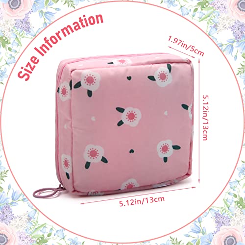 Image of 4 Pieces Sanitary Napkin Storage Bag, Menstrual Pad Pouch | Portable, Nylon Oxford Cloth With Zipper, Sanitary Pad Period Pouch for Women Ladies