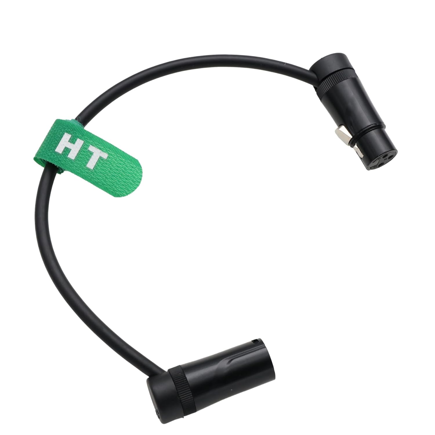 Audio Cable for Recorder Mixer Microphone Speaker Sound Devices Mixpre 10 II Zoom F8n Zaxcom Sony Canon Camera, XLR 3 Pin Male to Female, Low-Profile Right Angle Black 30cm