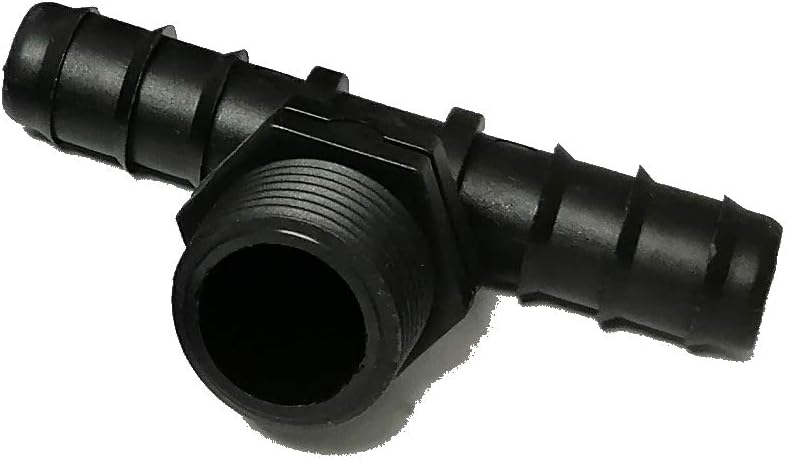 Royal Apex Irrigation Accessories Uv-resistant Pvc Garden Fittings, Suitable For Home Indoor And Outdoor Irrigation Supply Pack Of 10 (Male Tee 1/2x13-16mm)