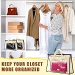 2 Pack XL Size Clear Handbag Storage Organizer - Image 5