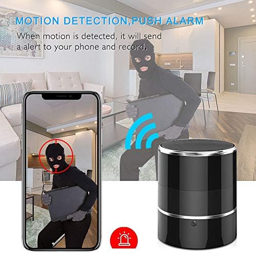 BEYAWL Spy Camera Hidden Camera WiFi Nanny Cam in Bluetooth Speaker with 240° Viewing Angle, 1080P and Motion Detection APP real-time viewing 2.4G & 5G WiFi