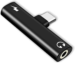 Type C to 0.1 inch (3.5 mm) Conversion Adapter, 2-in-1 [Charge + Music Simultaneously] Type C Earphone Conversion Adapter, PD 100W Rapid Charging, Built-in DAC, Call/Volume Adjustment, USB C Compact Design, Compatible with Phone16/15/Pad/Android/Type C (B