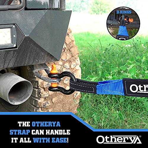 Recovery Tow Strap 3'' X 30 Ft - Lab Tested 30,000Lb Break Strength - Heavy Duty Draw String Bag Included - Triple Reinforced Protective Loop - Ensure Peace Of Mind - Emergency Off Road Towing Rope #TOP4