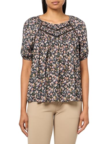 Haut imprimé Lucky Brand en dentelle froncée pour femme élégante