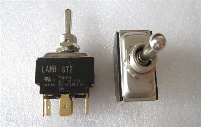 Replacement Toggle Switch for Lamb ST2 E194579, 6 Pin 3 Position, Maintained Locking, 20A 125VAC / 15A 277VAC(1 PC)