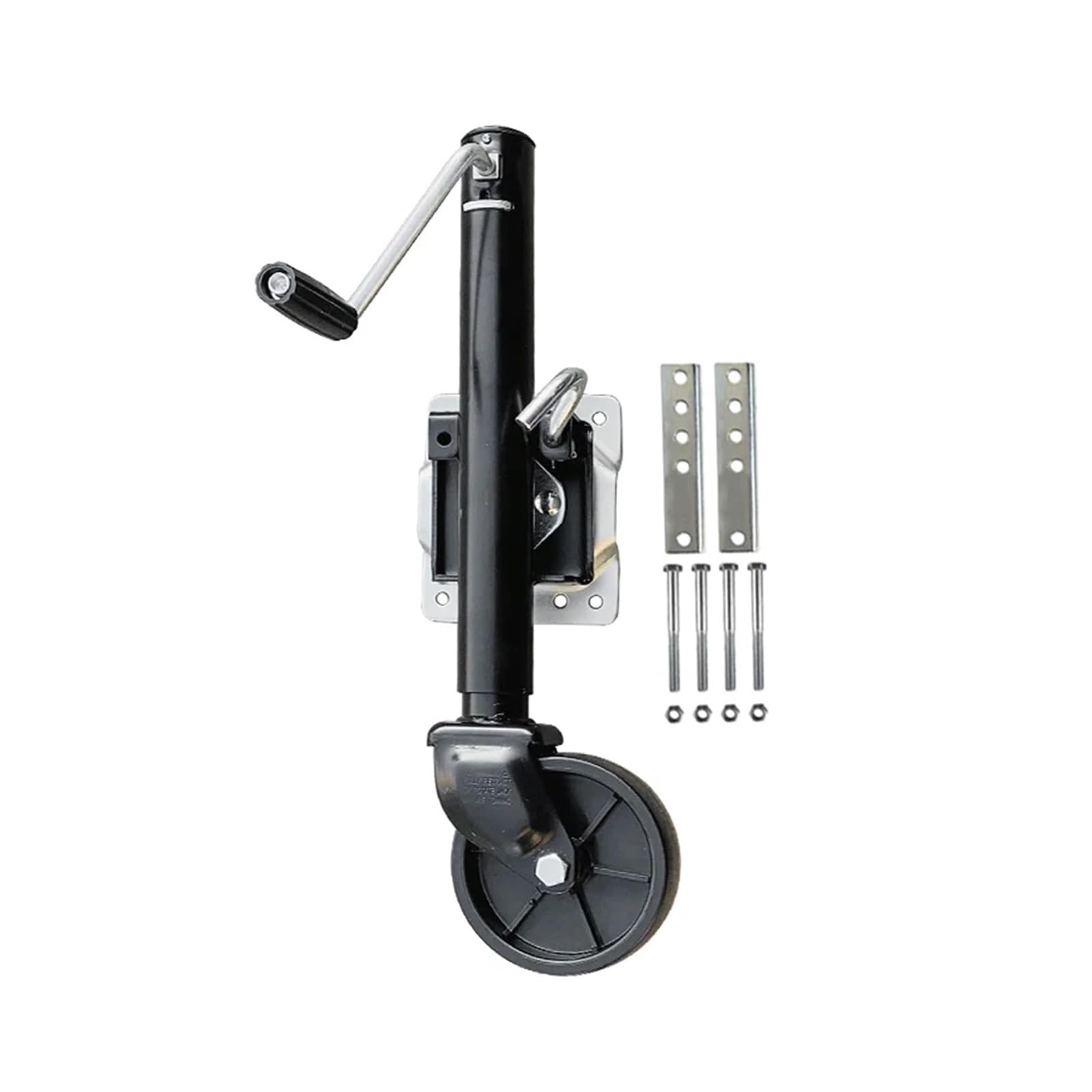 Cric de remorque pivotant à roue de 6 pouces solide pour lever et stabiliser 540KG