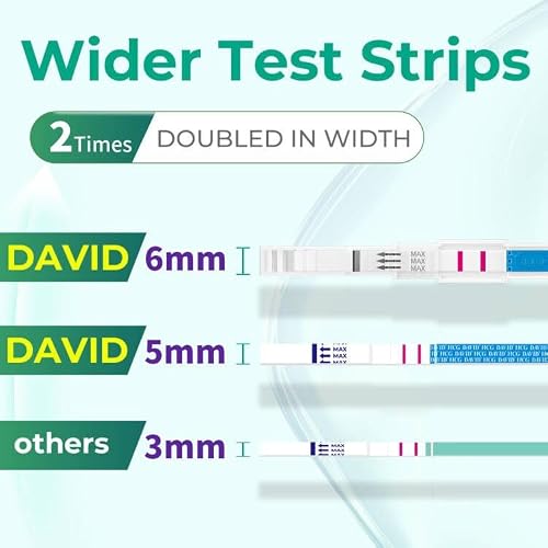 DAVID Pregnancy Test 16 Counts HCG Midstream Tests Early Detection, 6 Days Earlier Than The Missed Period, 6 Lightweight Pregnancy Tests and 10 Pregnancy Tests Strips