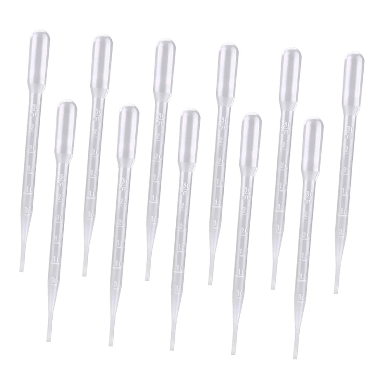 ULTECHNOVO 300pcs Disposable Graduated Pipettes for Makeup Laboratory Use and Essential Oils Plastic Droppers for Accurate Liquid Measurement and Transfer
